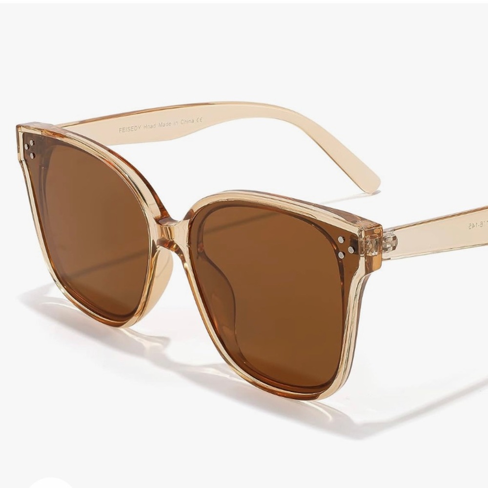 Retro Square Polarized Sunglasses Women Men Oversized Vintage Shades
